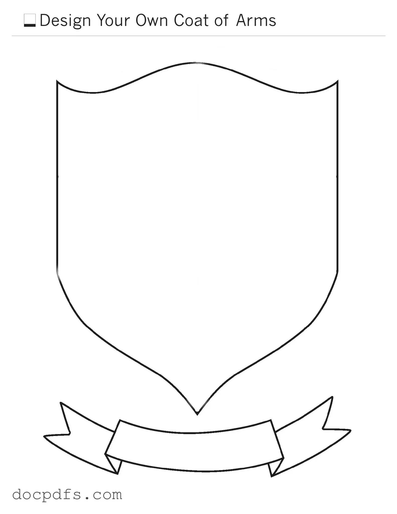 Coat Of Arms Template in PDF