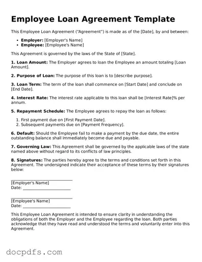 Legal Employee Loan Agreement Document