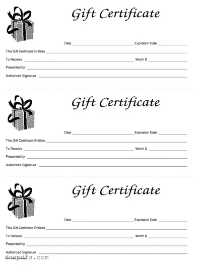 Gift Certificate Template in PDF