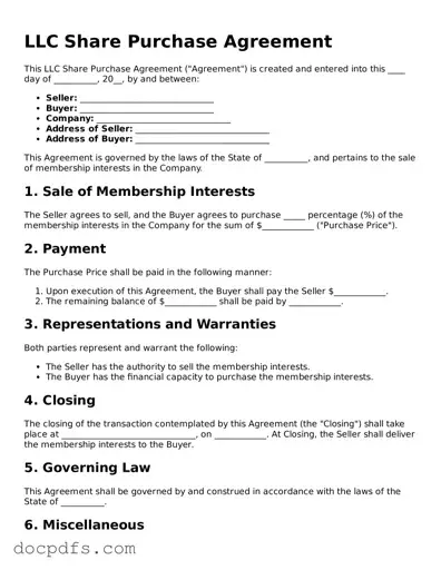 Legal LLC Share Purchase Agreement Document
