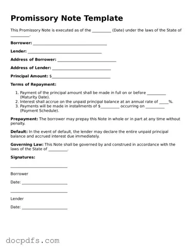 Legal Promissory Note Document