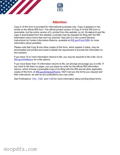 IRS 1099-MISC Template in PDF