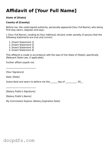 Legal Affidavit Document