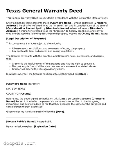 Free Texas Deed Form